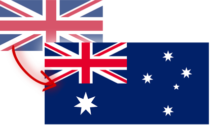 A UK and Australian Flag